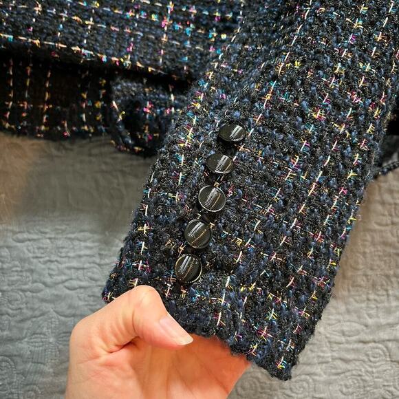 House of Harlow 1960 double breasted metallic tween blazer women’s large - Picture 11 of 12